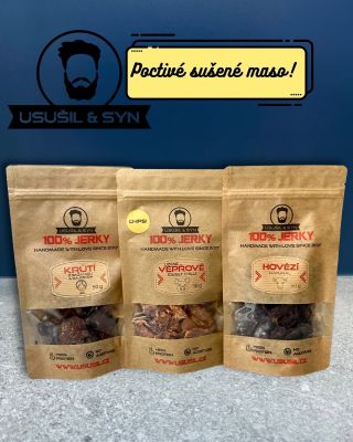 Poctivě sušené maso: chuť, která stojí za to! 🌿🥩 Objevte tajemství jemně sušeného masa, které je ideálním společníkem na...